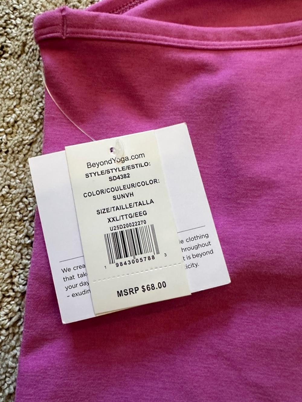 NWT Beyond Yoga Slim Racerback Cropped Tank - Picture 5 of 5